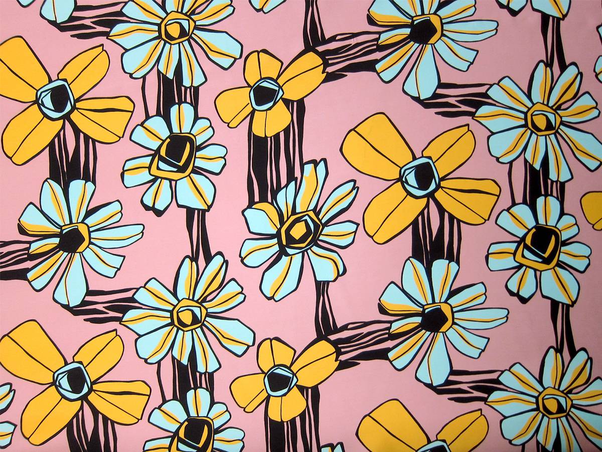 Printed Silk Mikado0
