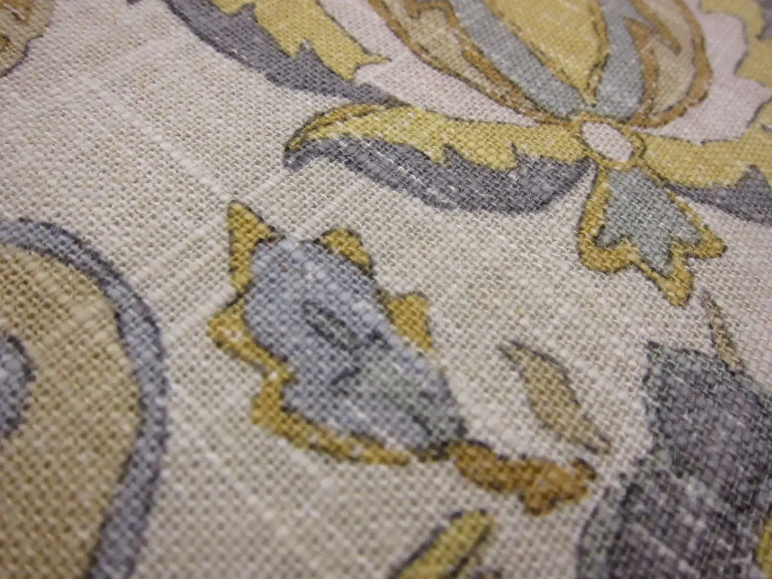 Linen Blend Upholstery Turkish Paisley Print 2