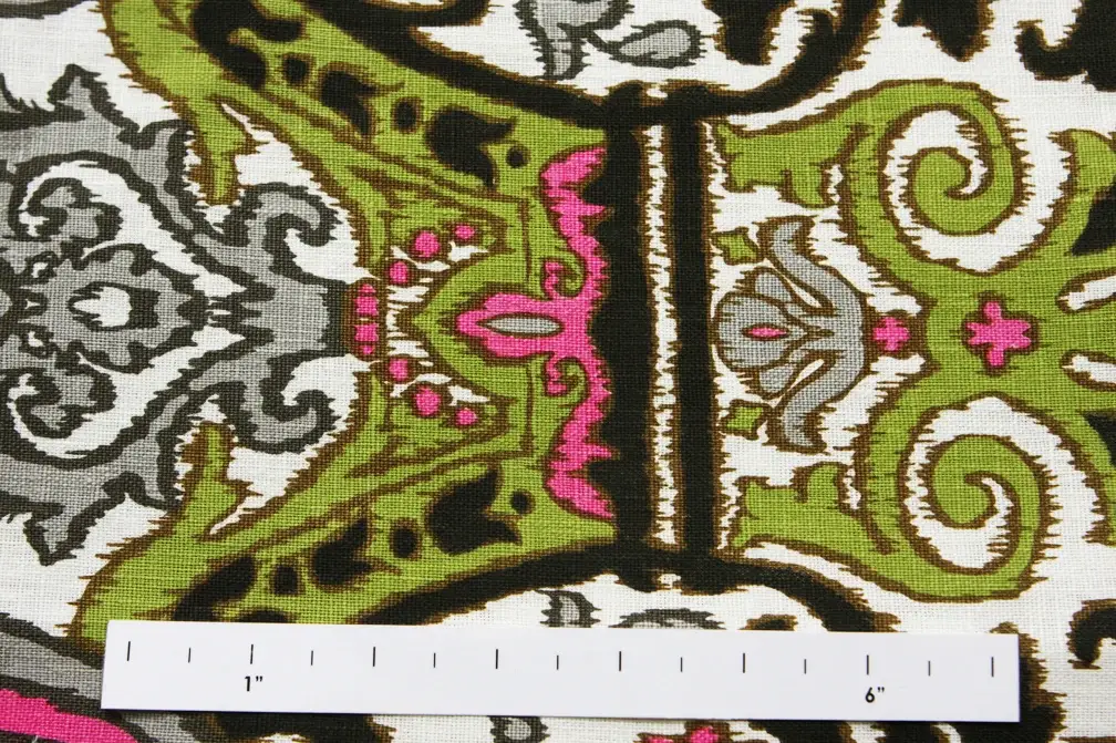 Linen Upholstery Ornamental Print2