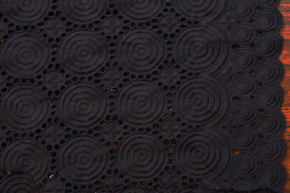 Cotton Eyelet in Black0