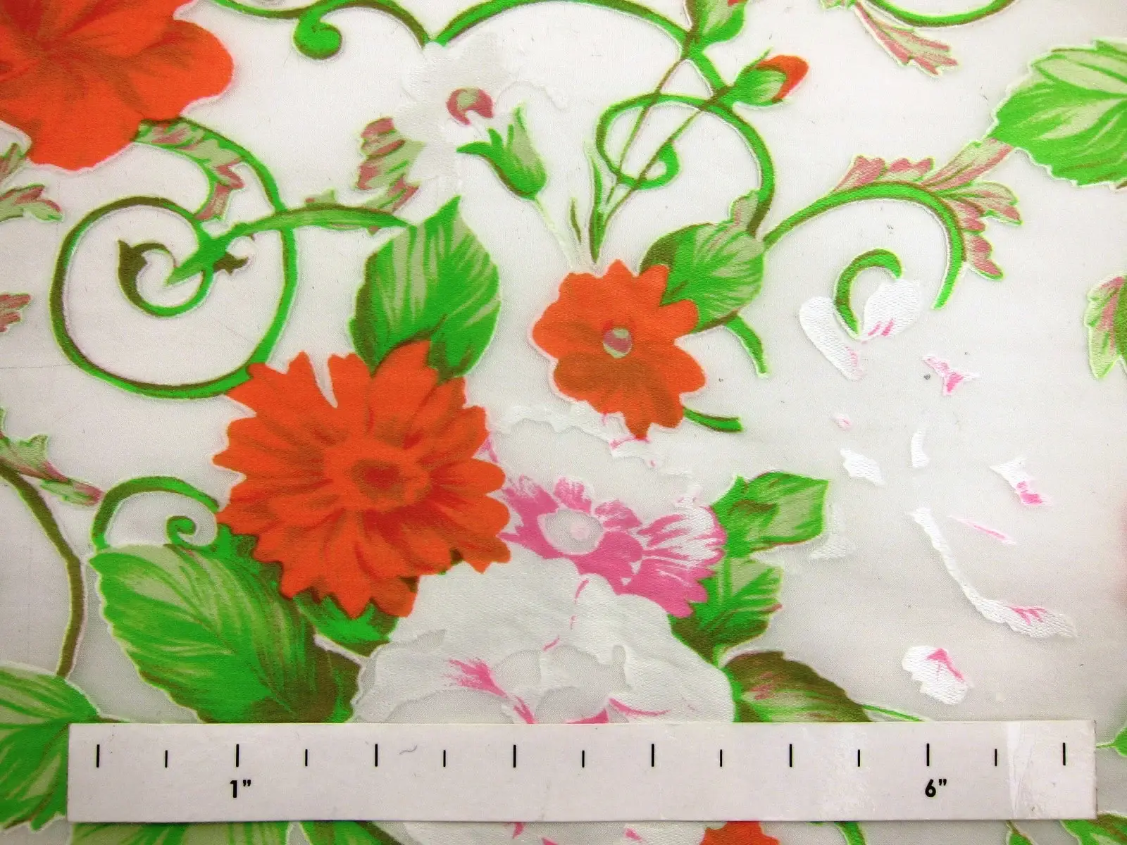 Printed Silk Burnout Chiffon1