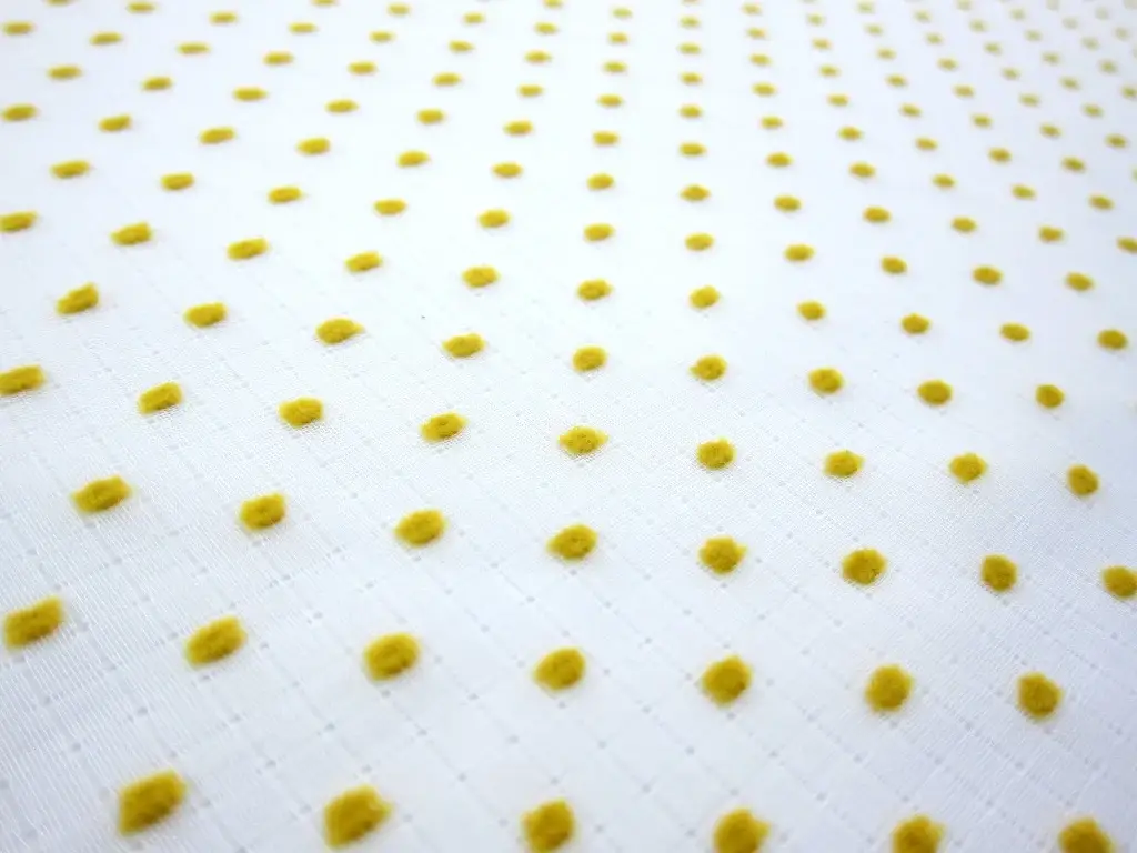 Cotton Plumetis in Toffee0
