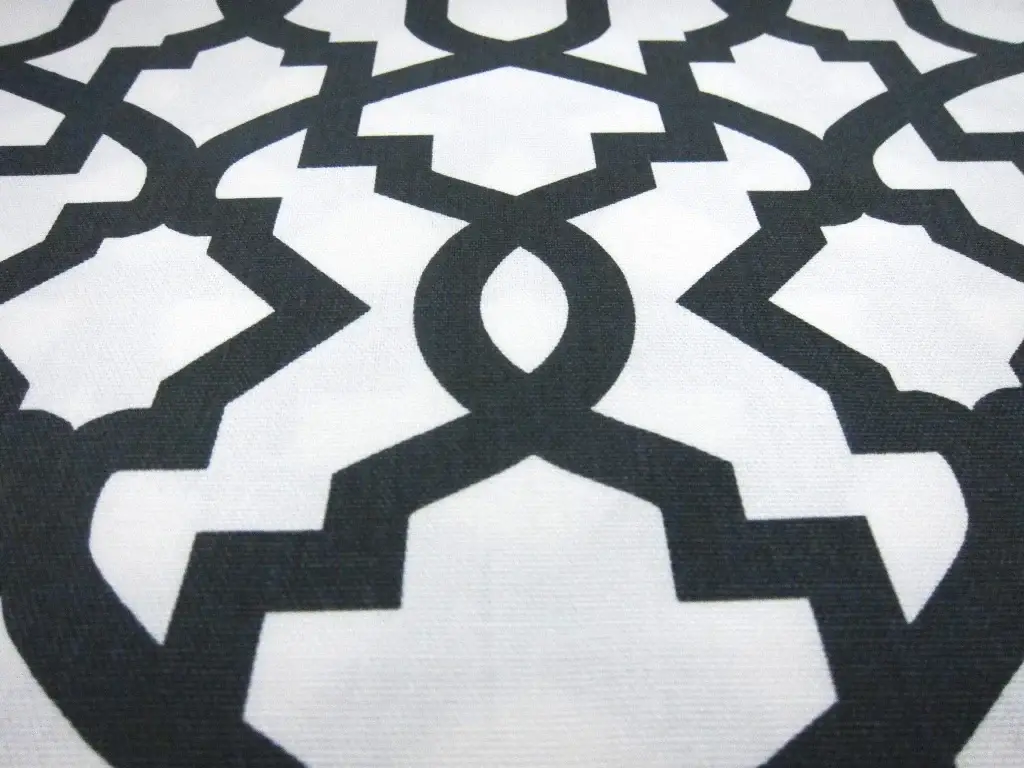 Charcoal Imperial Trellis Cotton Canvas Print2