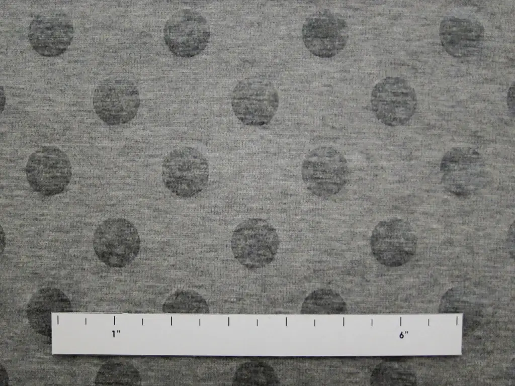 Cotton Blend Knit With Polka Dots in Grey1