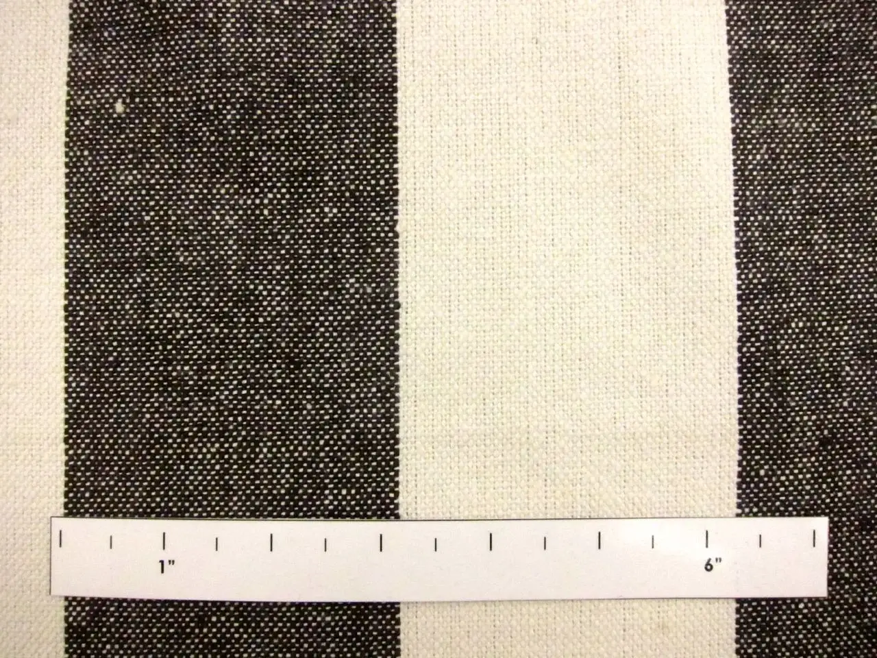 Cotton Upholstery 3" Stripe in Chocolate And Ivory1