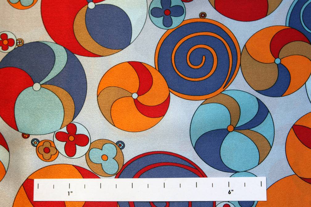 Printed Silk Charmeuse0