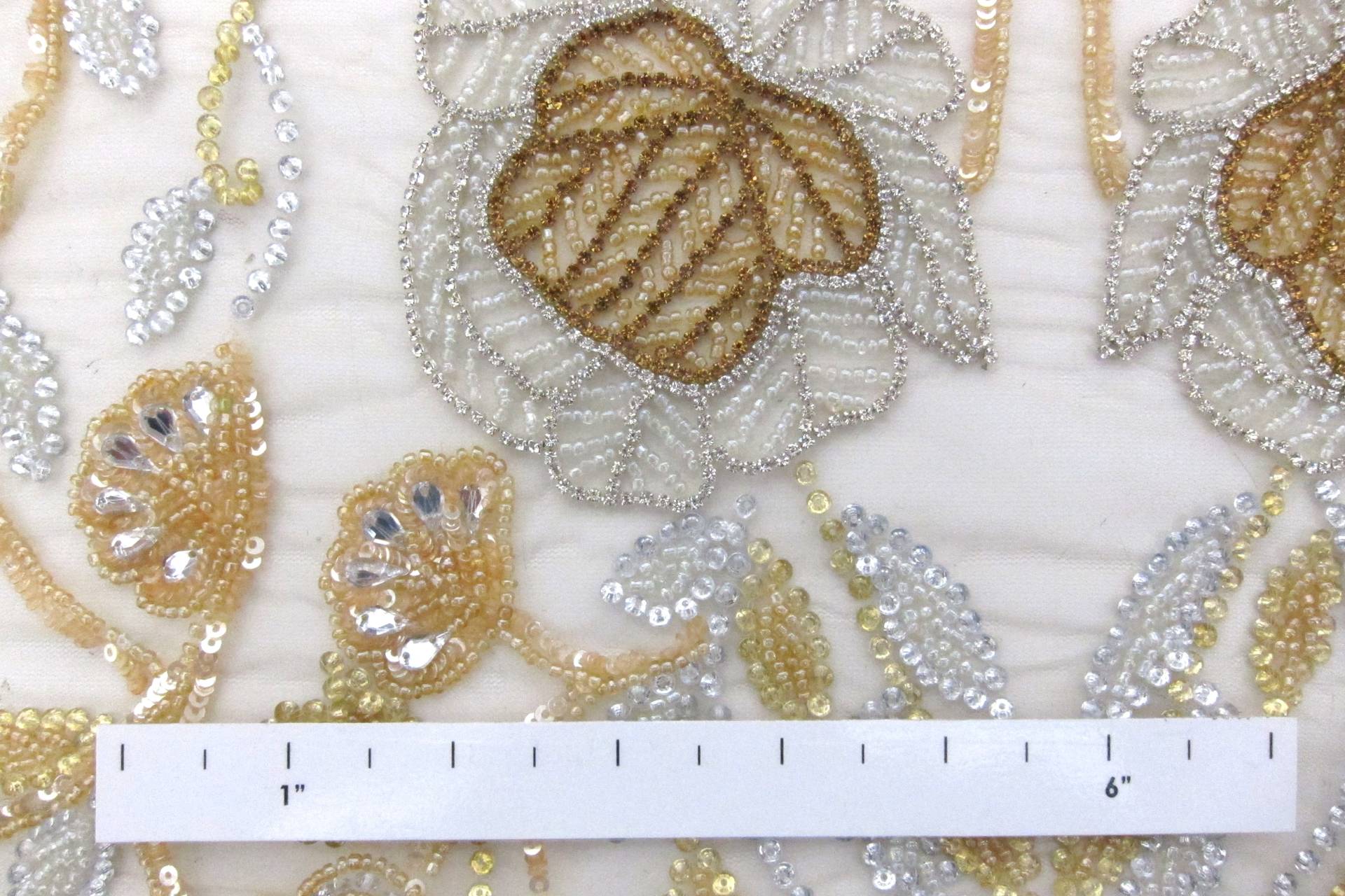 Hand Beaded Illusion with Sequins2