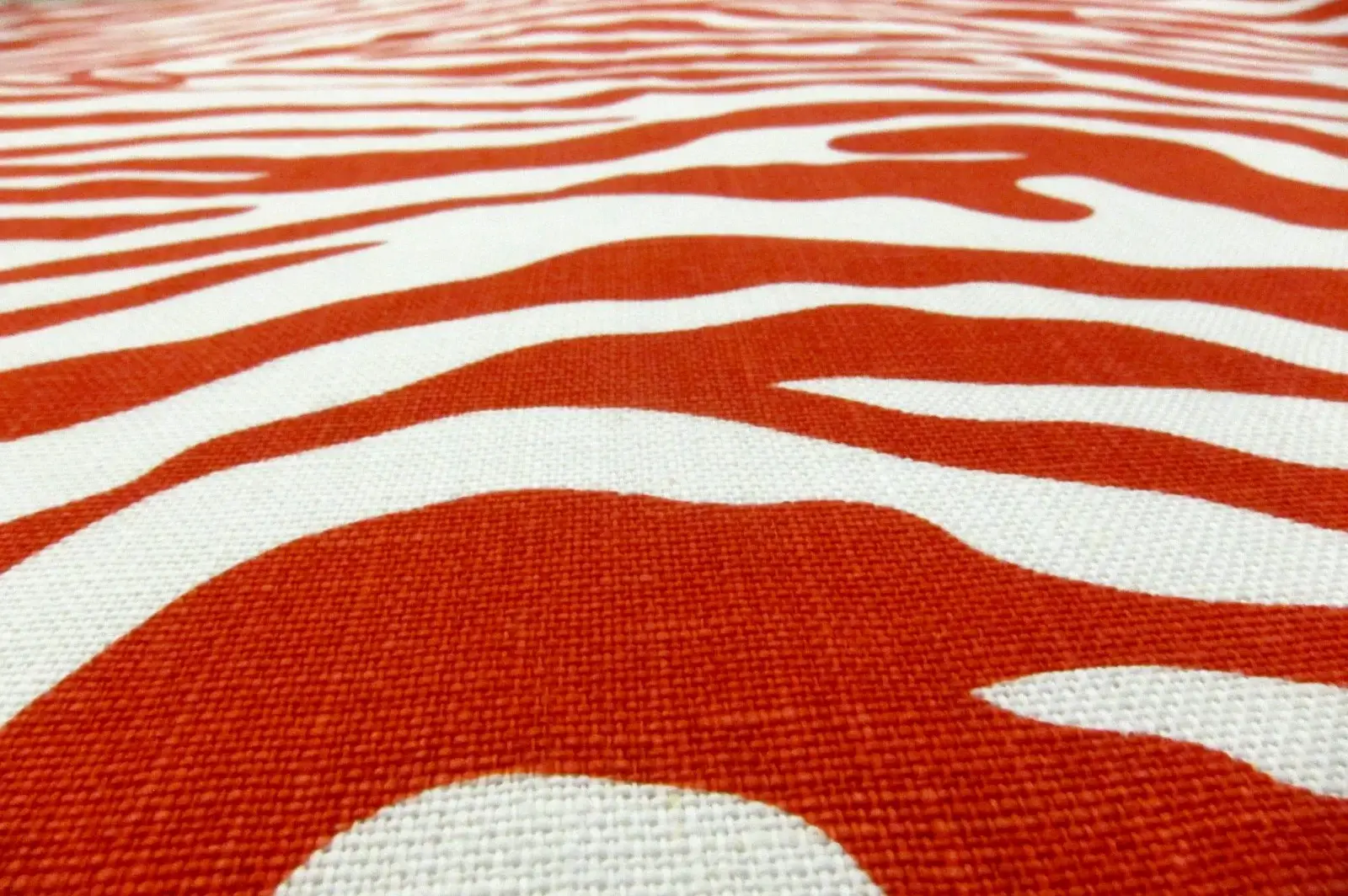 Linen Upholstery Zebra Print in Cinnamon2