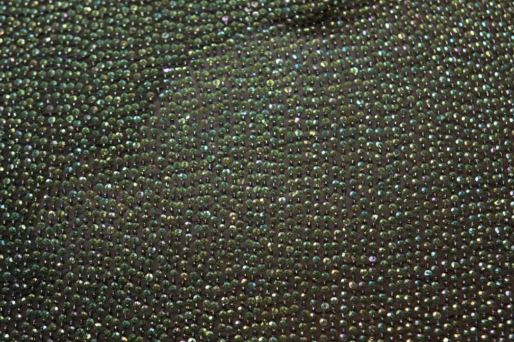 Sequins on Silk Chiffon0