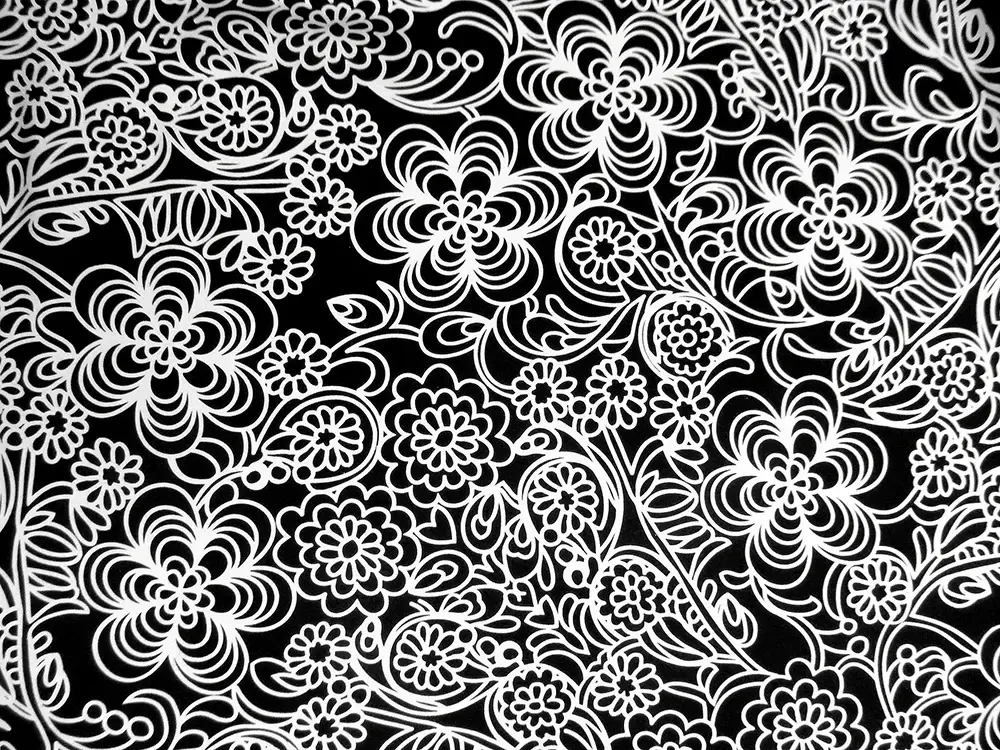 Printed Silk Charmeuse0