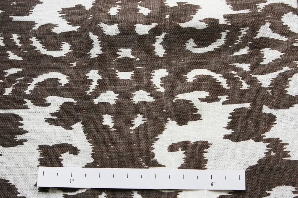 Linen Upholstery Ornamental Ikat Print2
