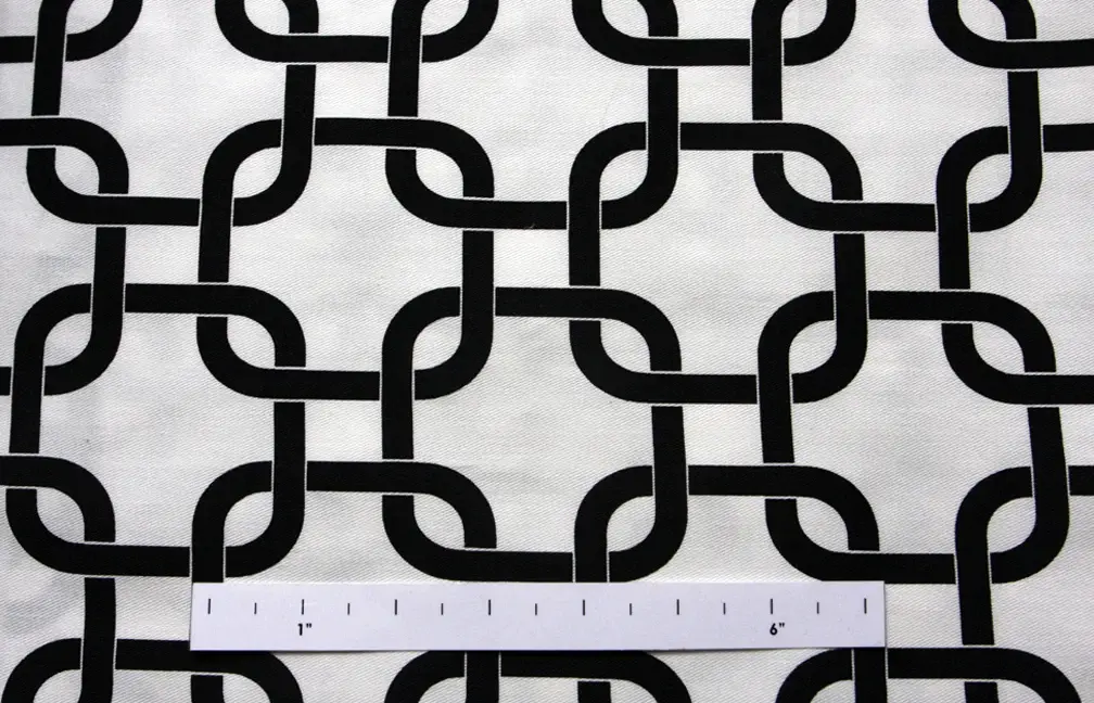 Cotton Canvas Geometric Knot Print1