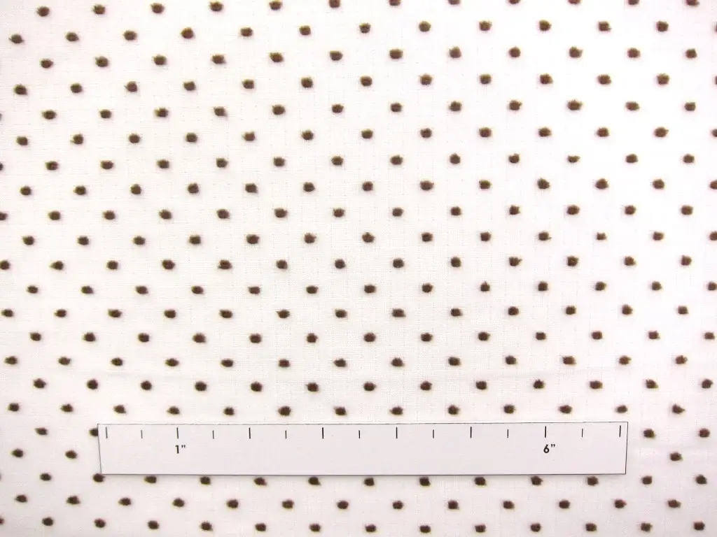 Cotton Plumetis in Brown1