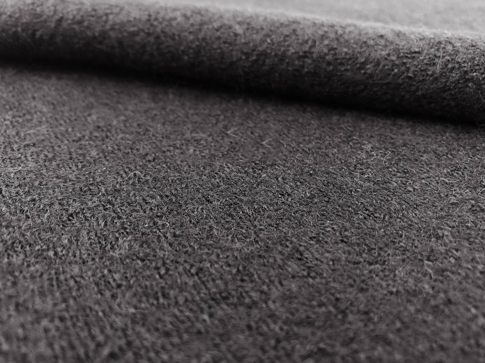 Boiled Wool Blend Knit in Dark Grey