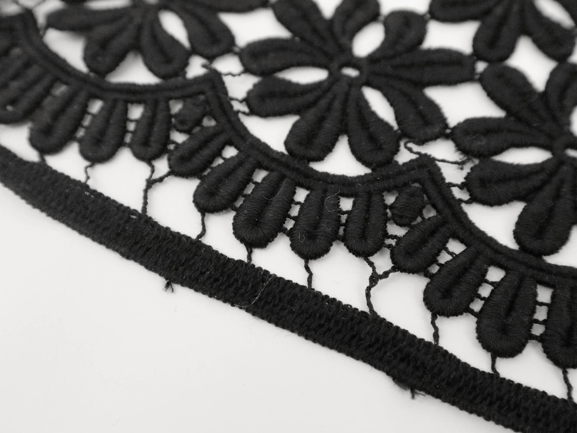 Made in Switzerland Cotton Guipure Lace with Floral Pattern