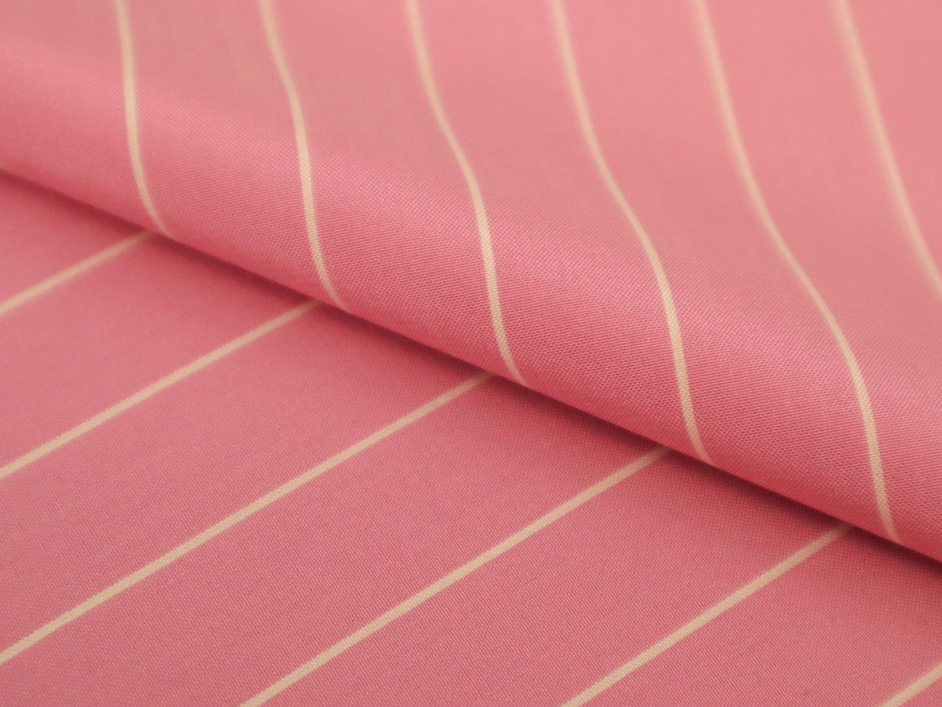 Silk Shirting with White and Bubblegum Pink Stripe