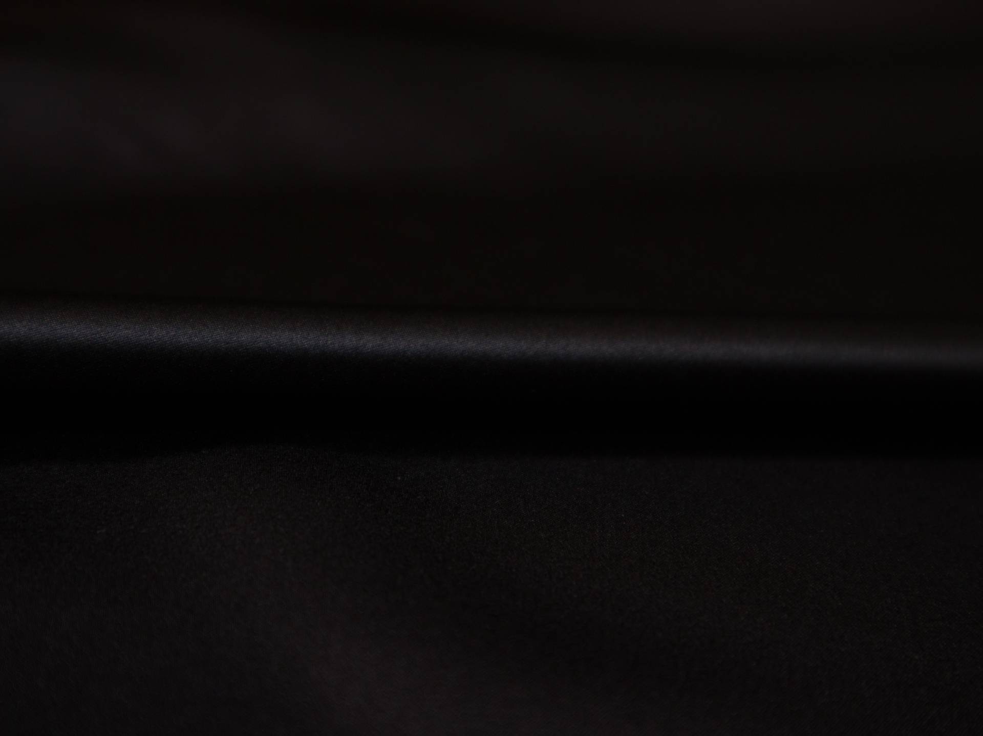 Solid silk charmuese in black- flat