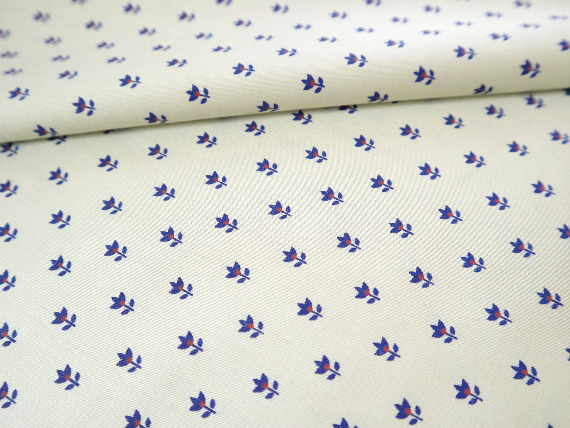 Giza Cotton Sateen with Petite Floral Print
