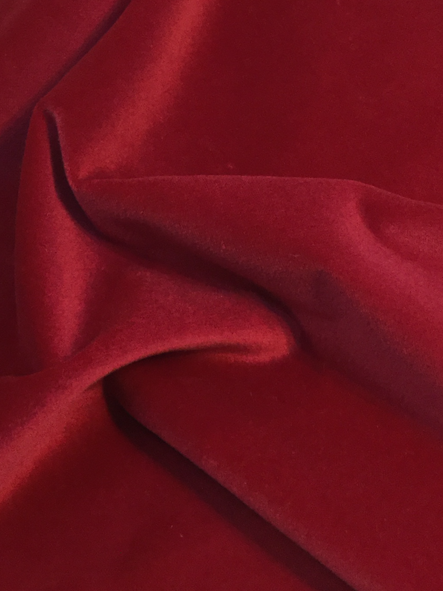 Pure Cotton Velvet in Devil Red