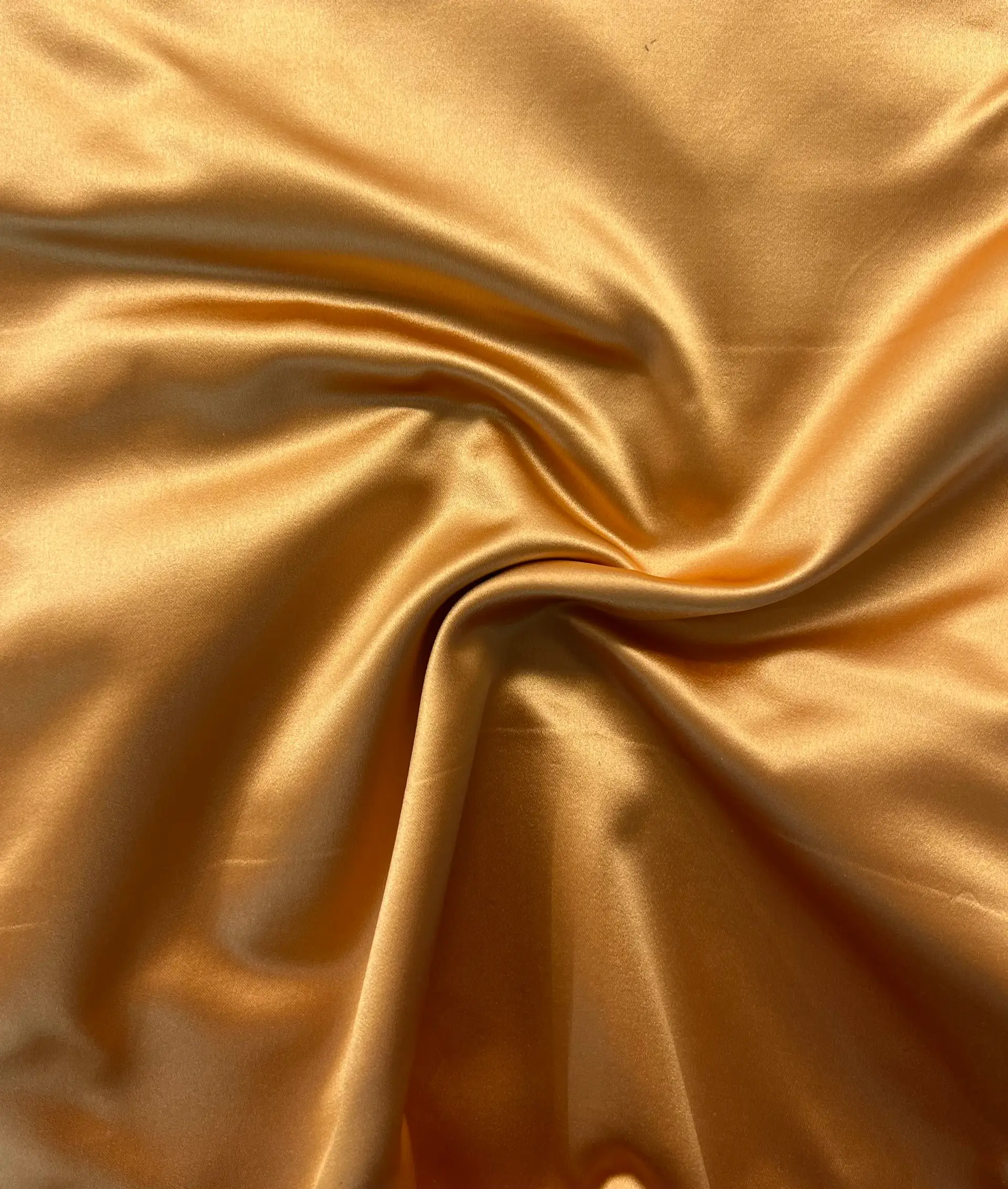 Pure Silk Duchesse Satin in Mango Yellow