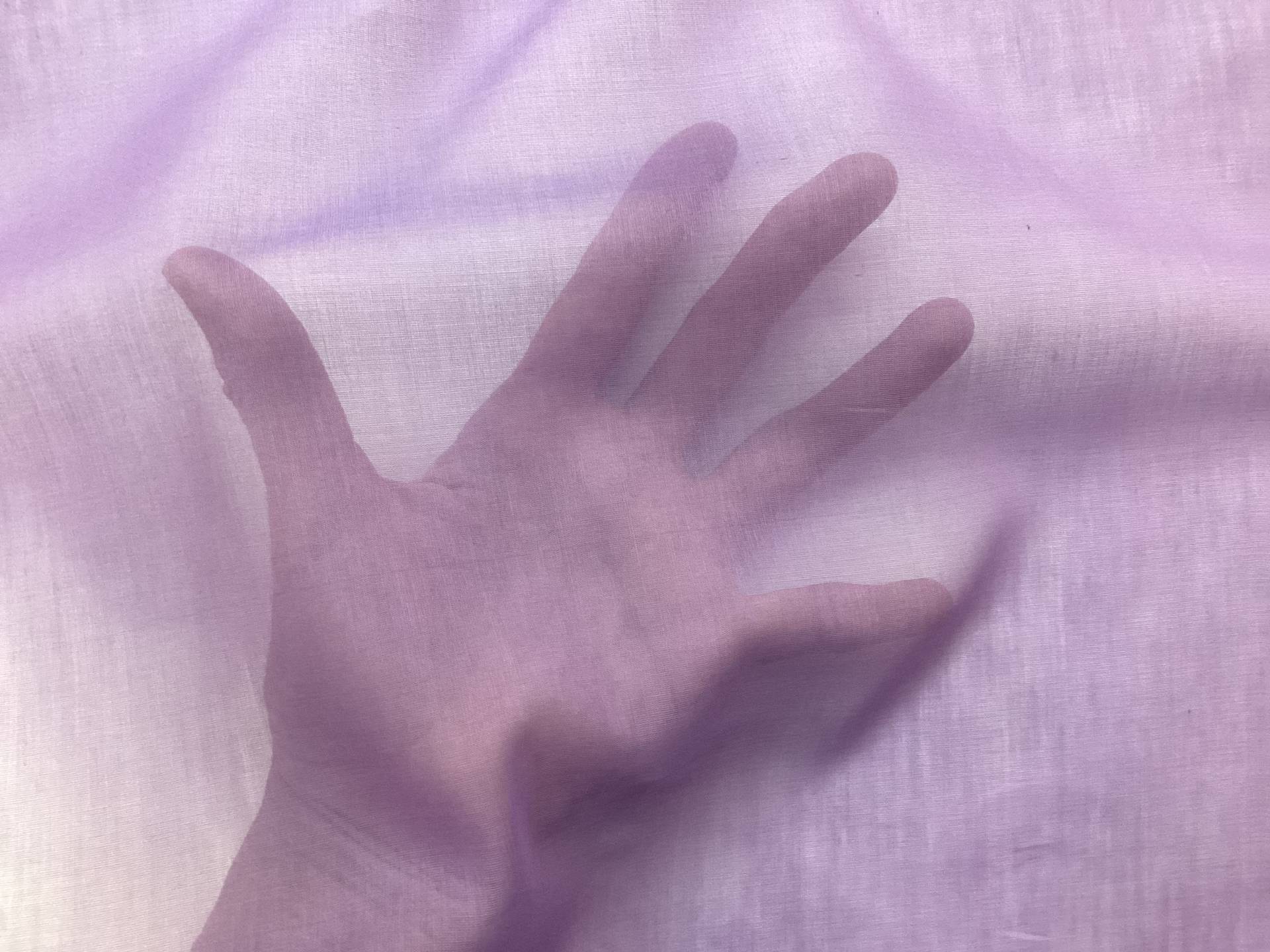 Silk & Cotton Voile In Lavender 