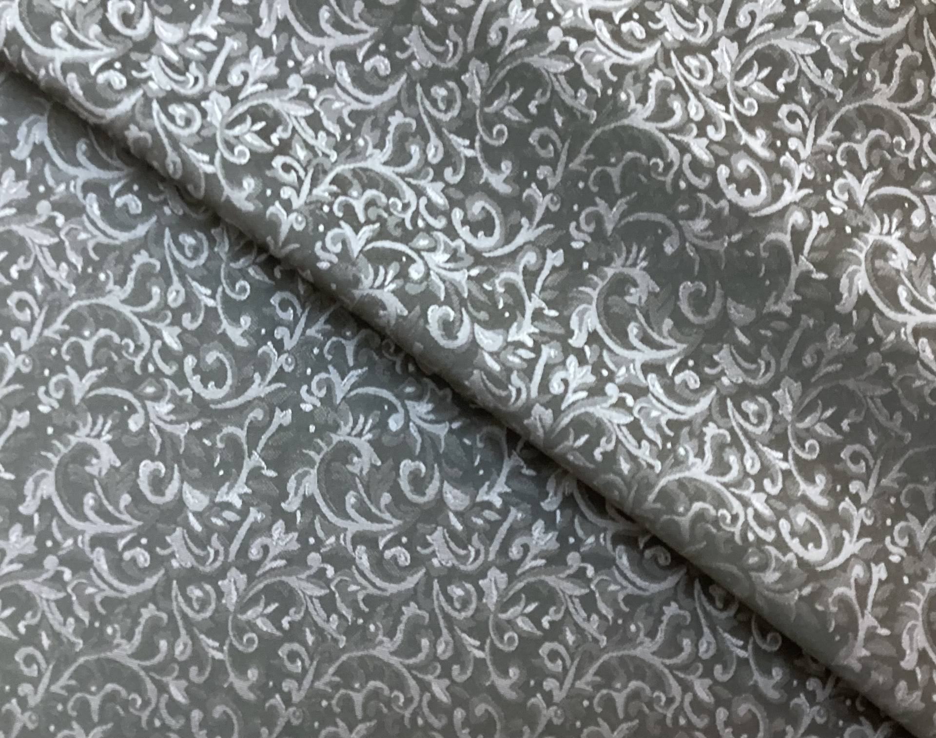 Made in Italy 55% Polyester 45% Wool Jacquard In Dark Navy & Dark Grey 