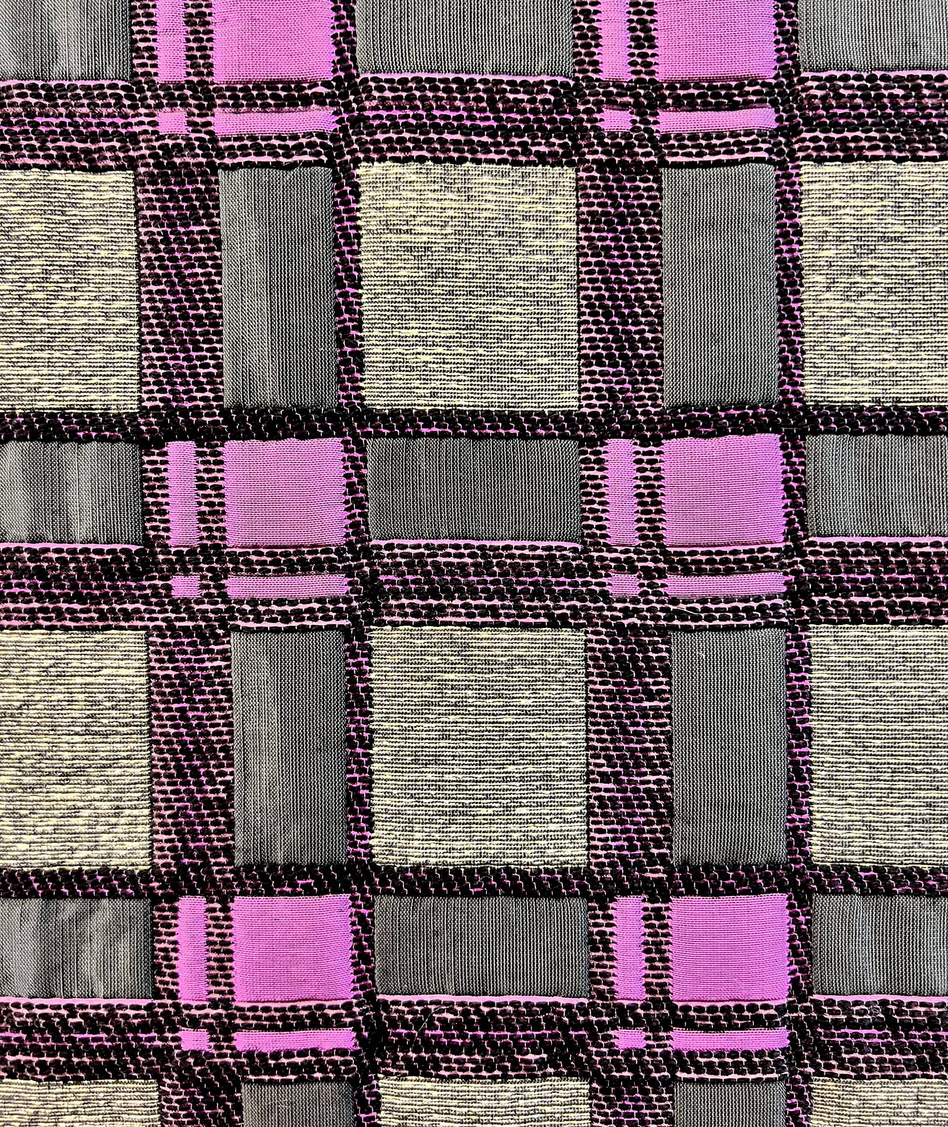 Italian Metallic Brocade in Purple and Gold Squares