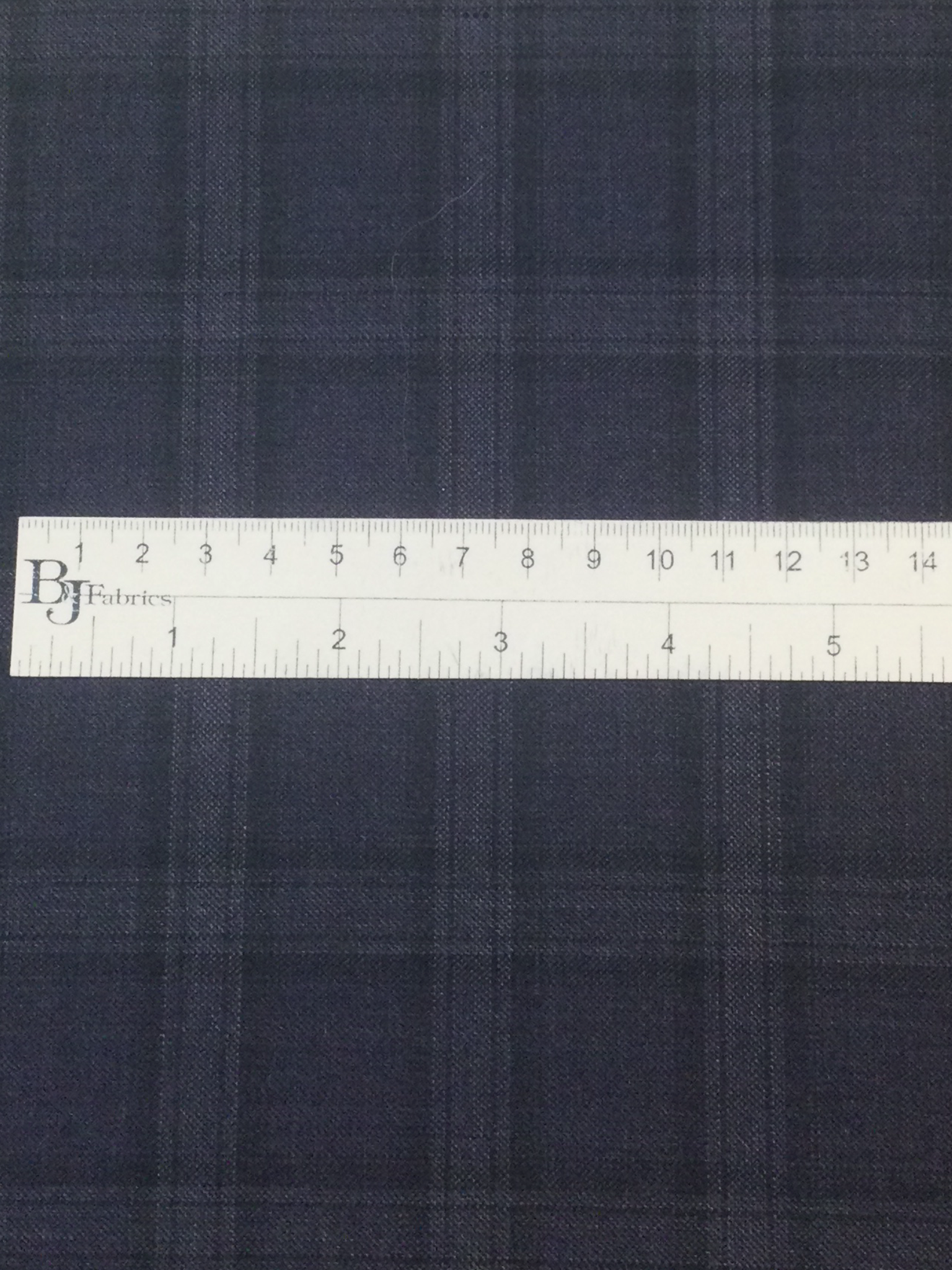 Italian Wool Plaid Suiting in Blueberry