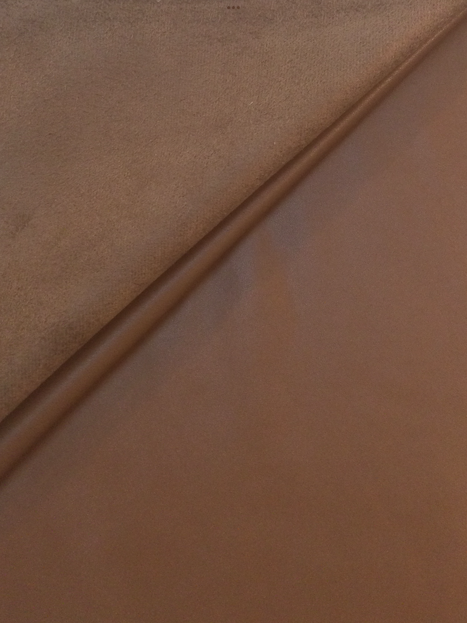 Stretch Faux Leather With Suede Back in Coffee Cream