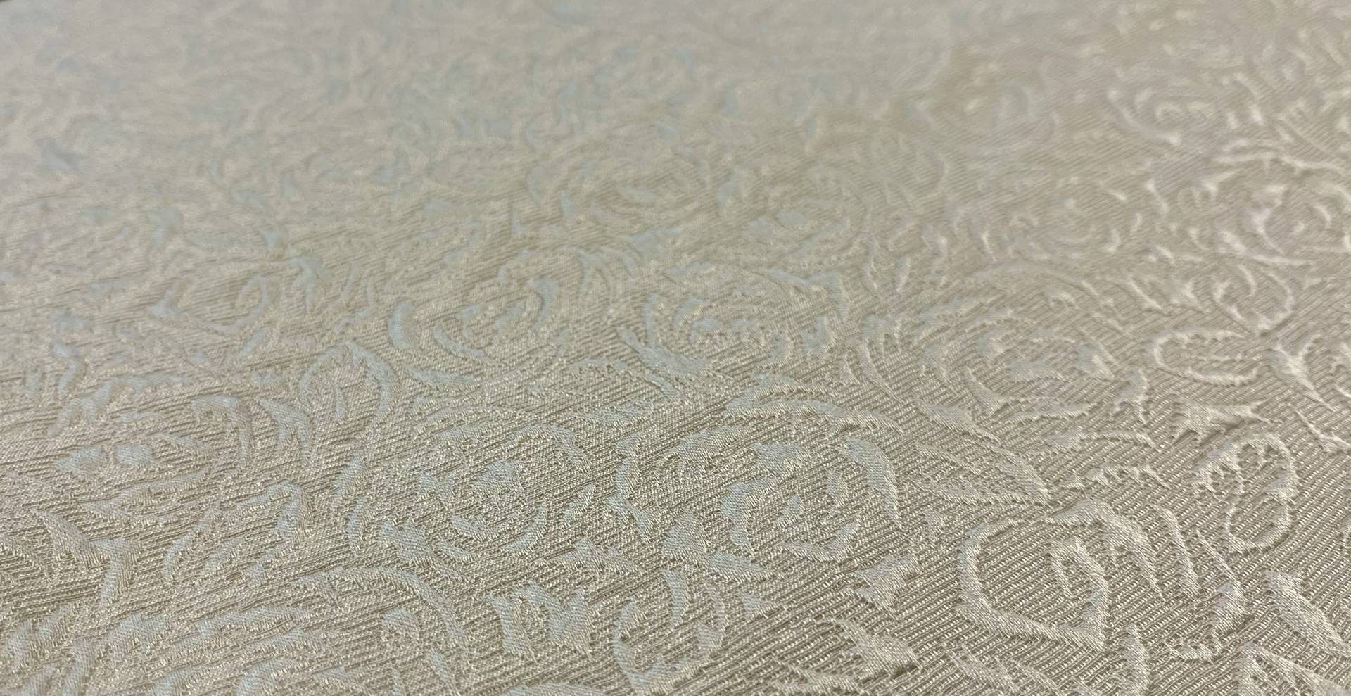 Silk and Wool Brocade in Sand Fabric in Warehouse
