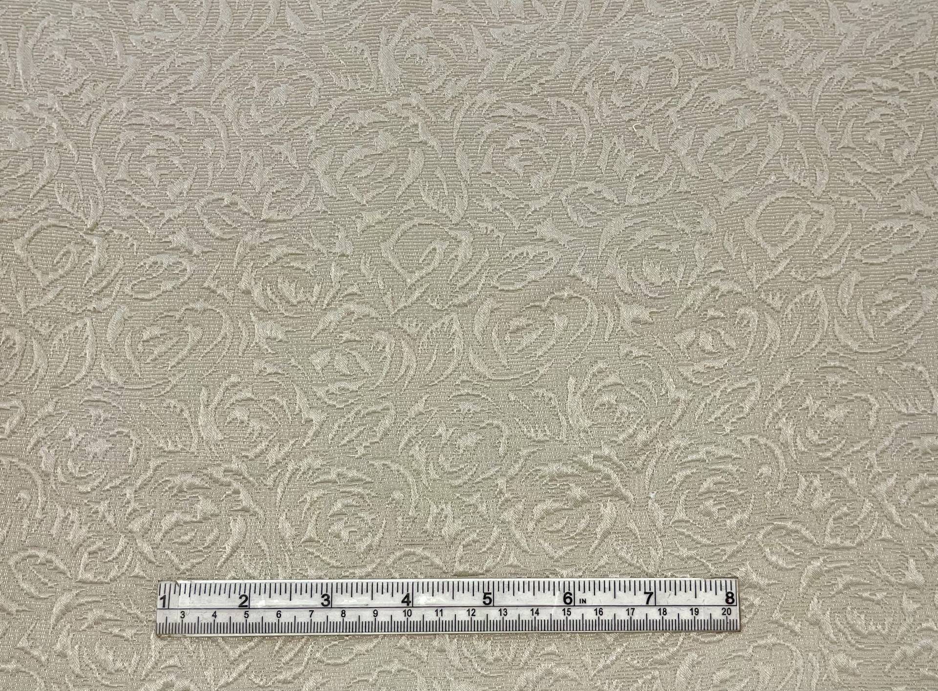 Silk and Wool Brocade in Sand Fabric in Warehouse