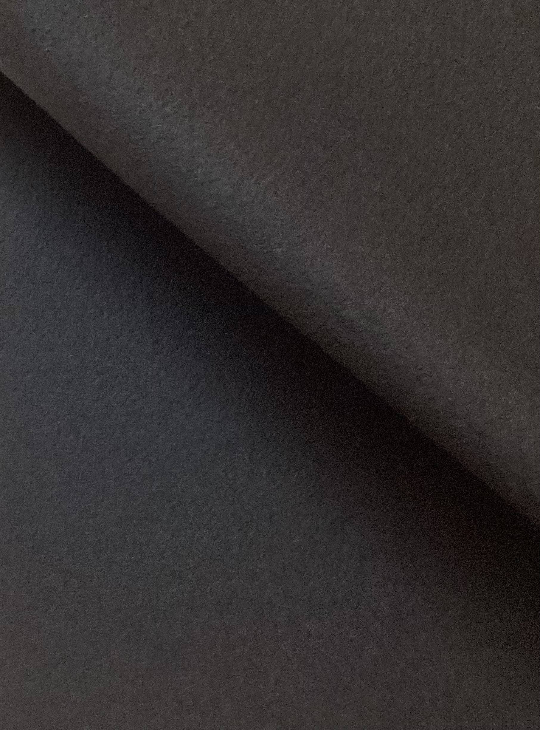 Wool Cashmere & Silk Doubleface Coating In Jet Black