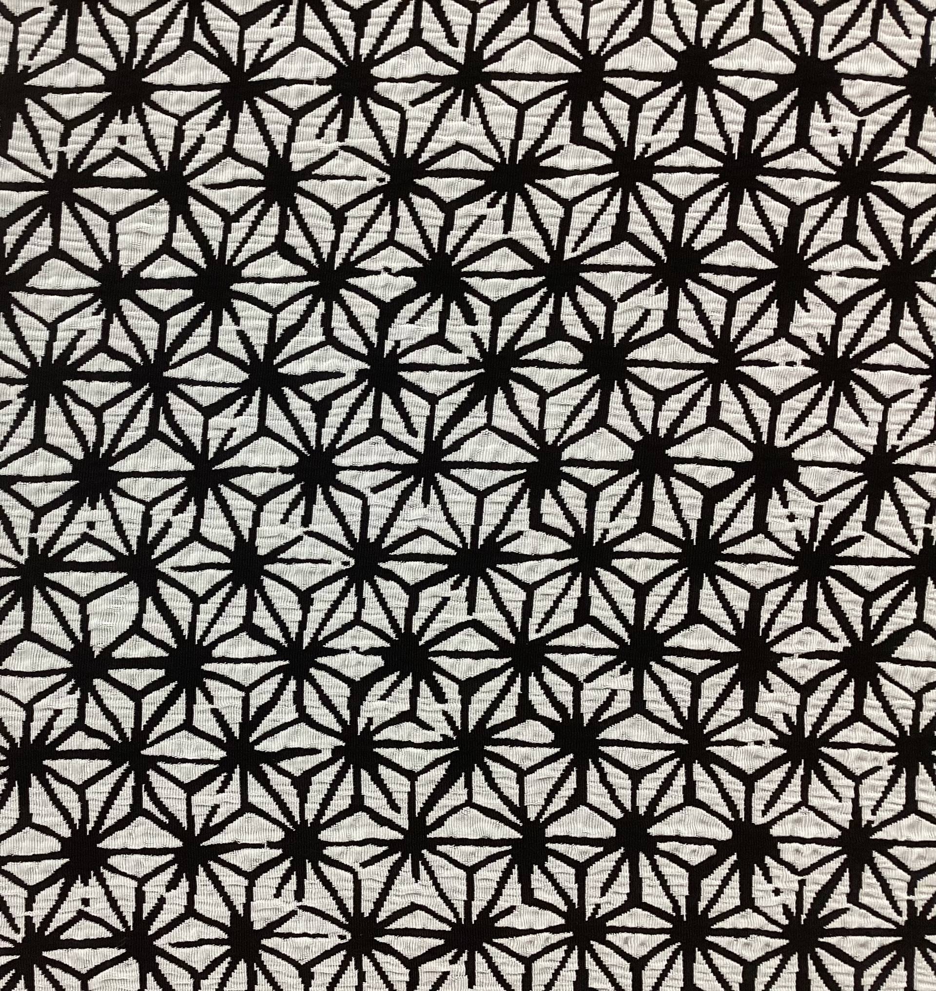 Acetate & Nylon Double-face Crepe Jacquard In Black & White