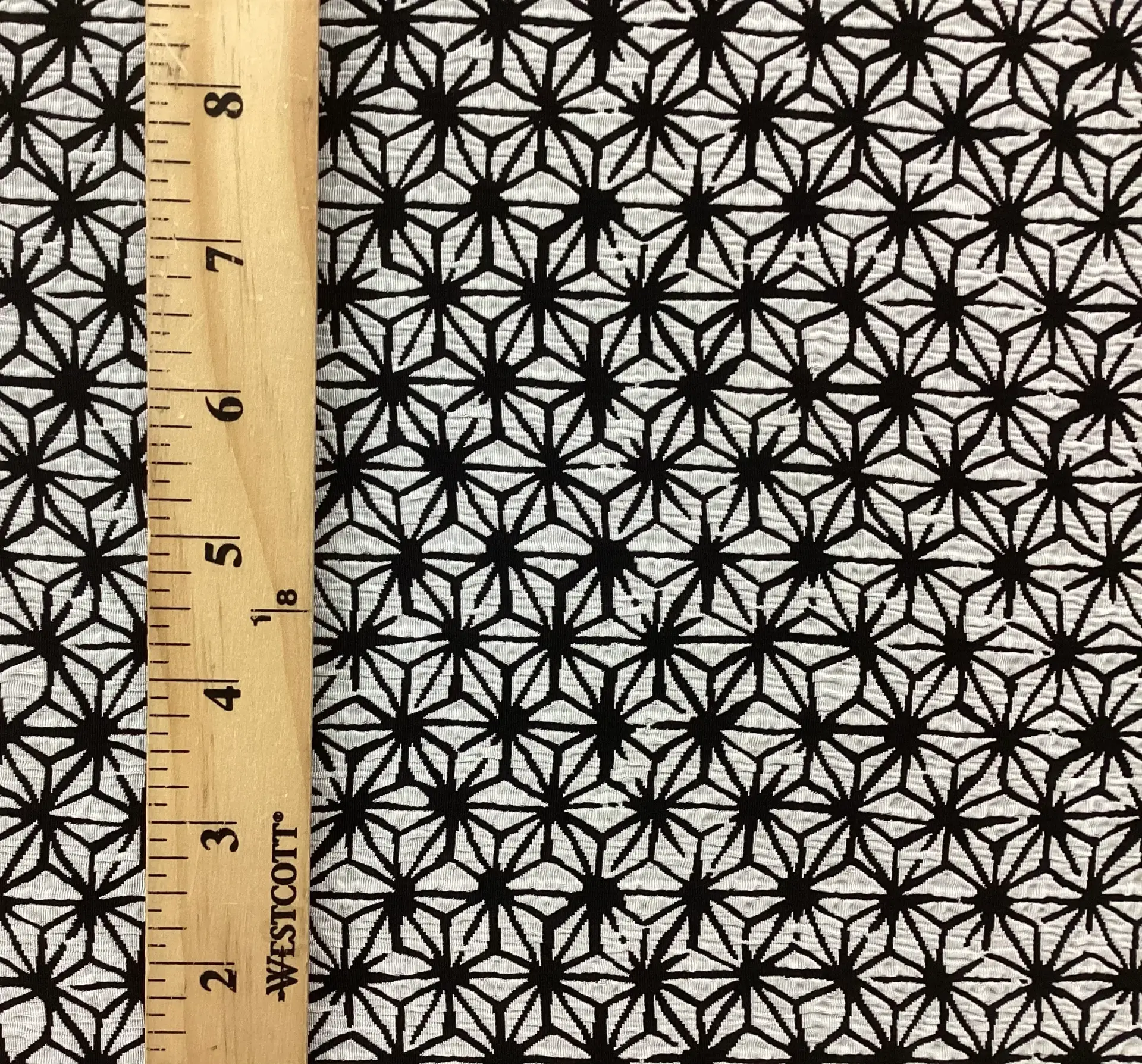 Acetate & Nylon Double-face Crepe Jacquard In Black & White