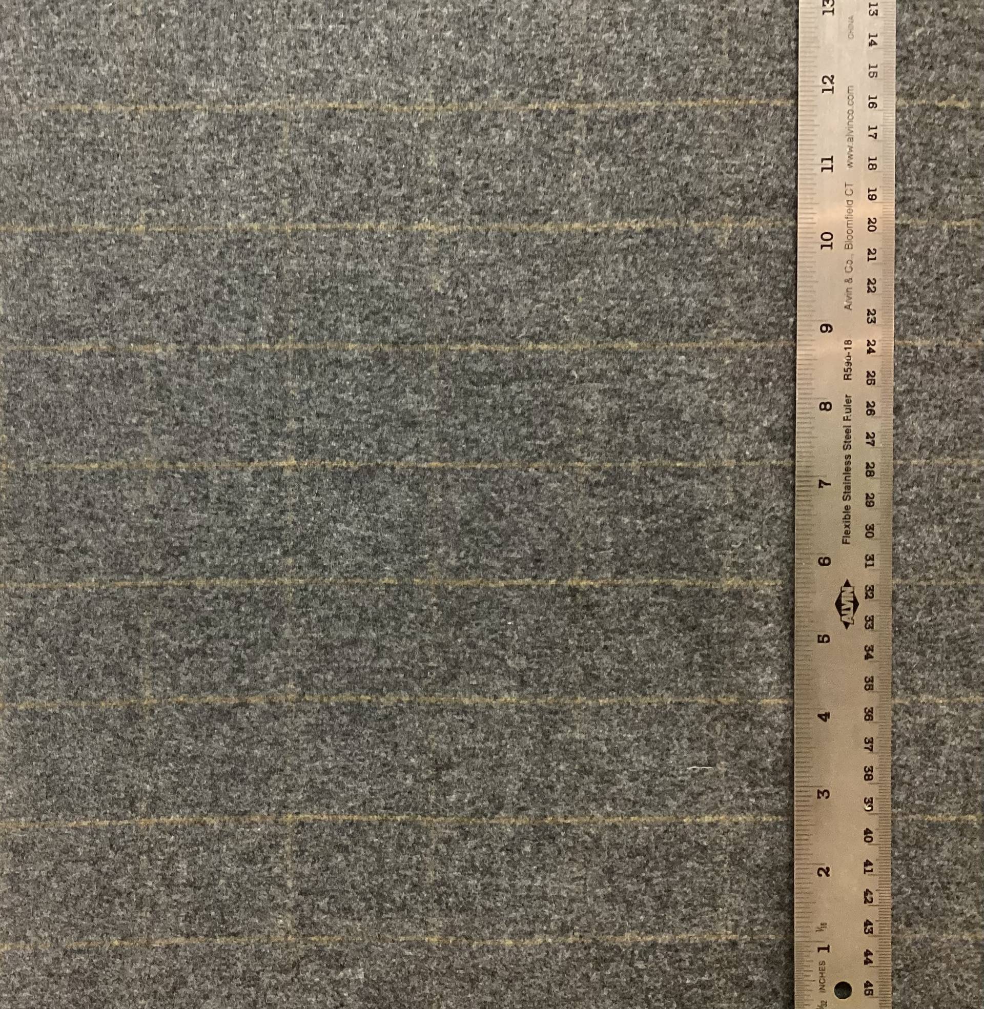 100% Wool Flannel Window Pane In Grey