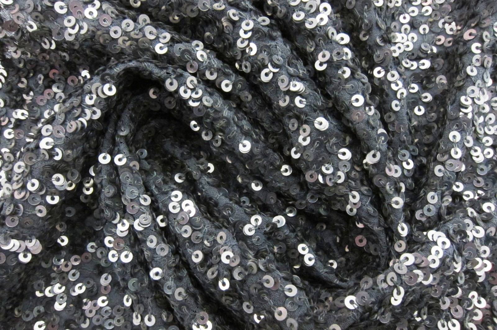 Sequins on Silk Chiffon 1