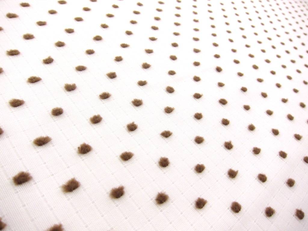 Cotton Plumetis in Brown0