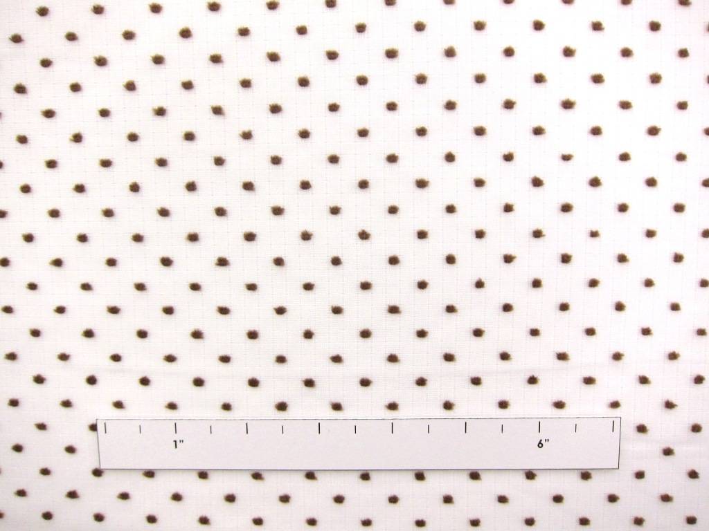 Cotton Plumetis in Brown1