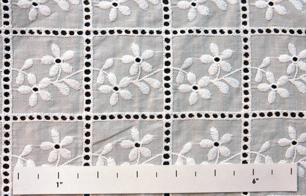 Cotton Eyelet in White0