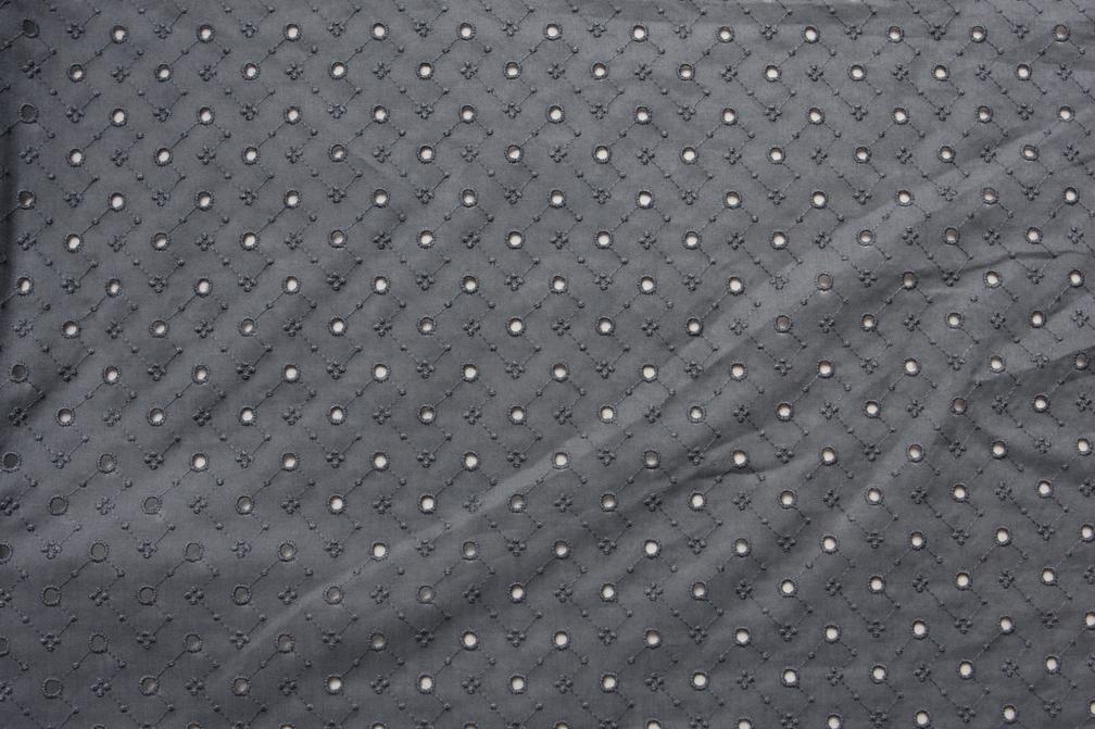 Cotton Eyelet in Grey1