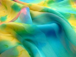 Tie Dye Satin Stripe Silk Chiffon2