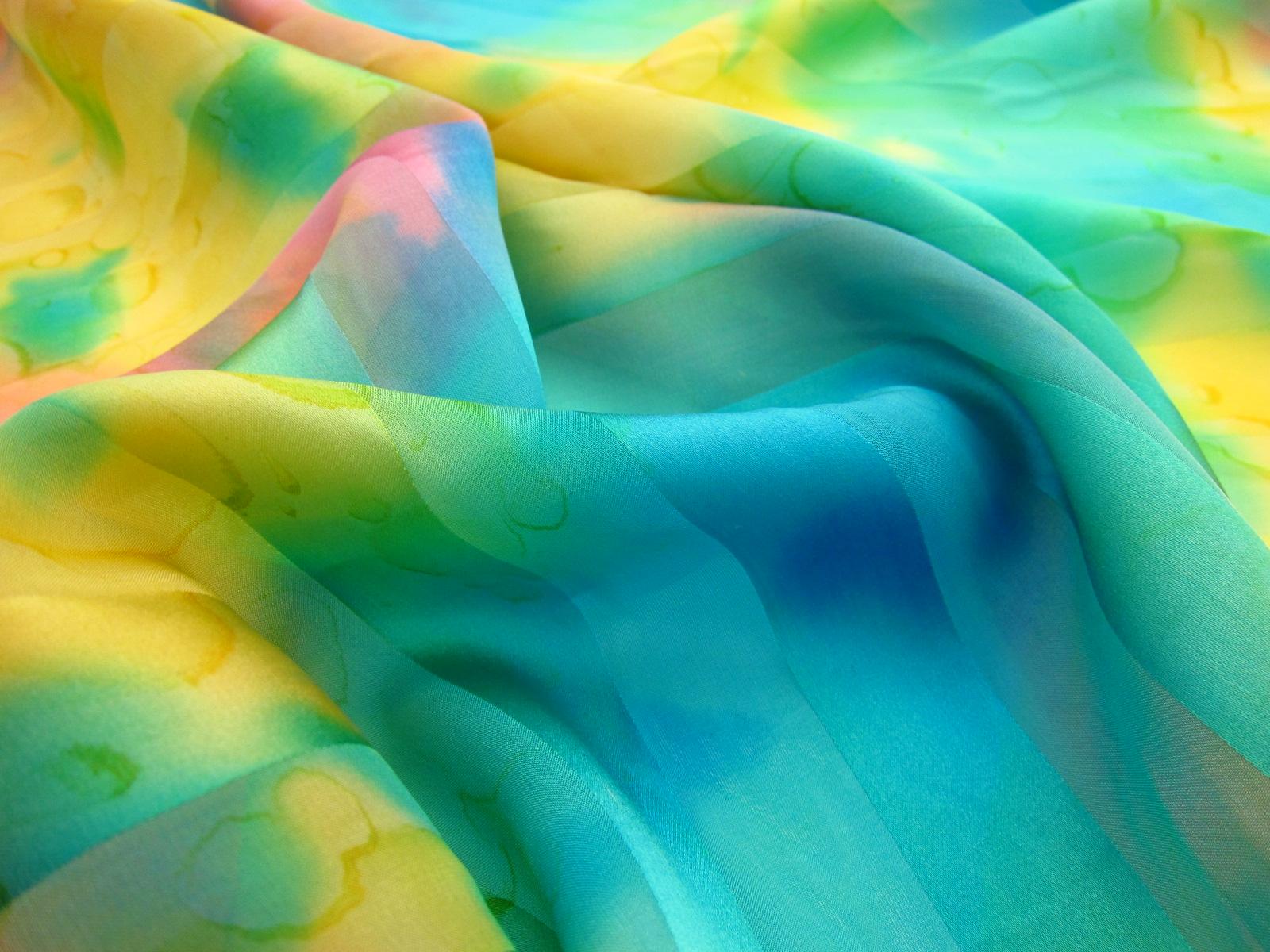 Tie Dye Satin Stripe Silk Chiffon2