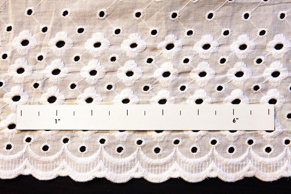 Cotton Eyelet in White1