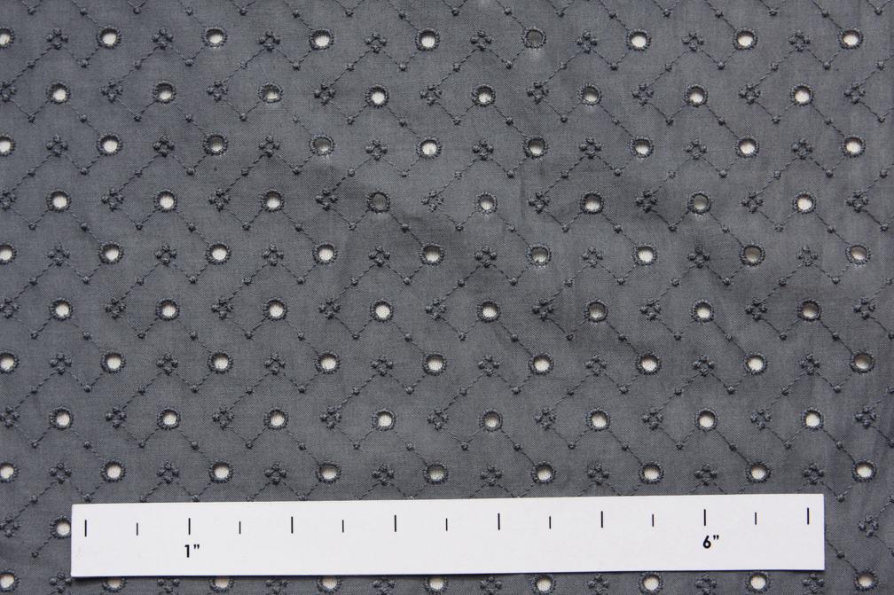 Cotton Eyelet in Grey0
