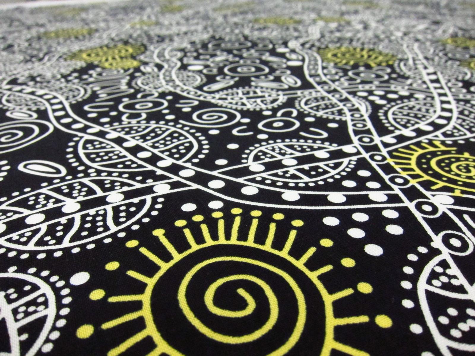 Australian Cotton Print With Aboriginal Motif2