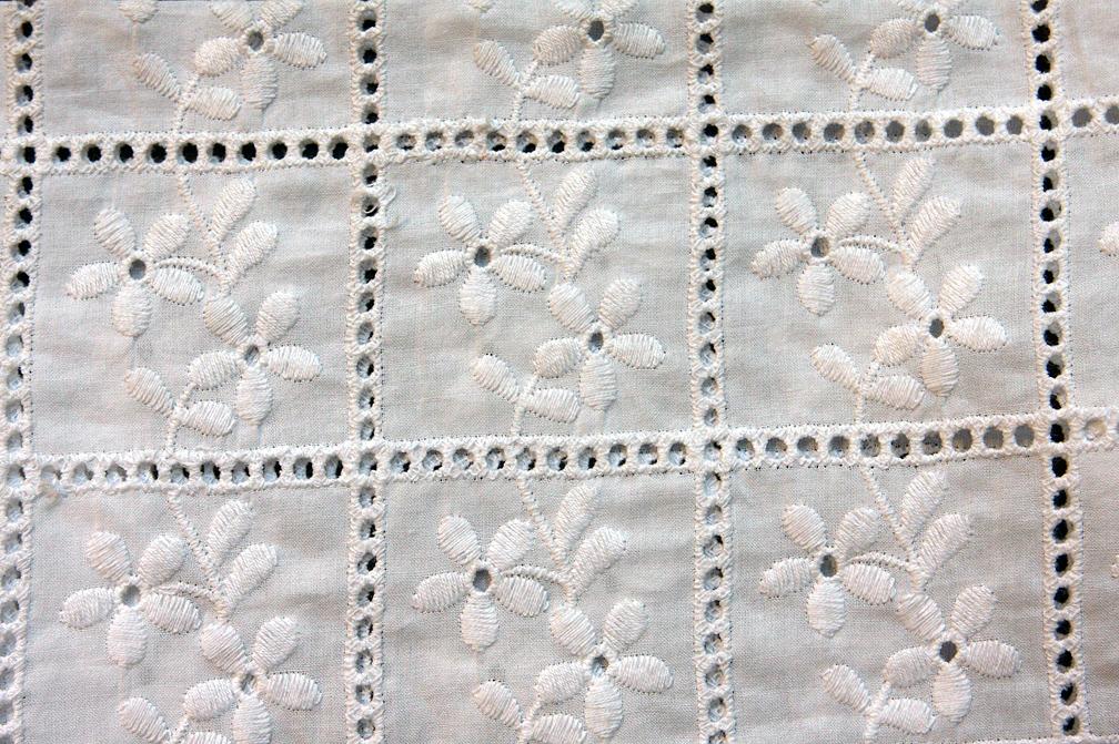 Cotton Eyelet in White1