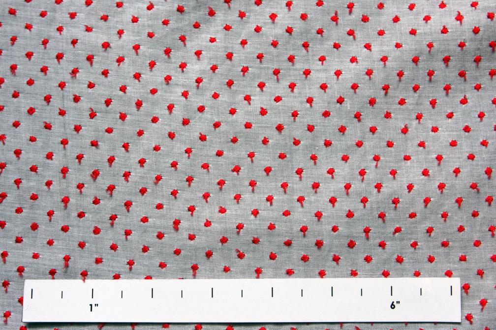 Cotton Swiss Dot in Red1