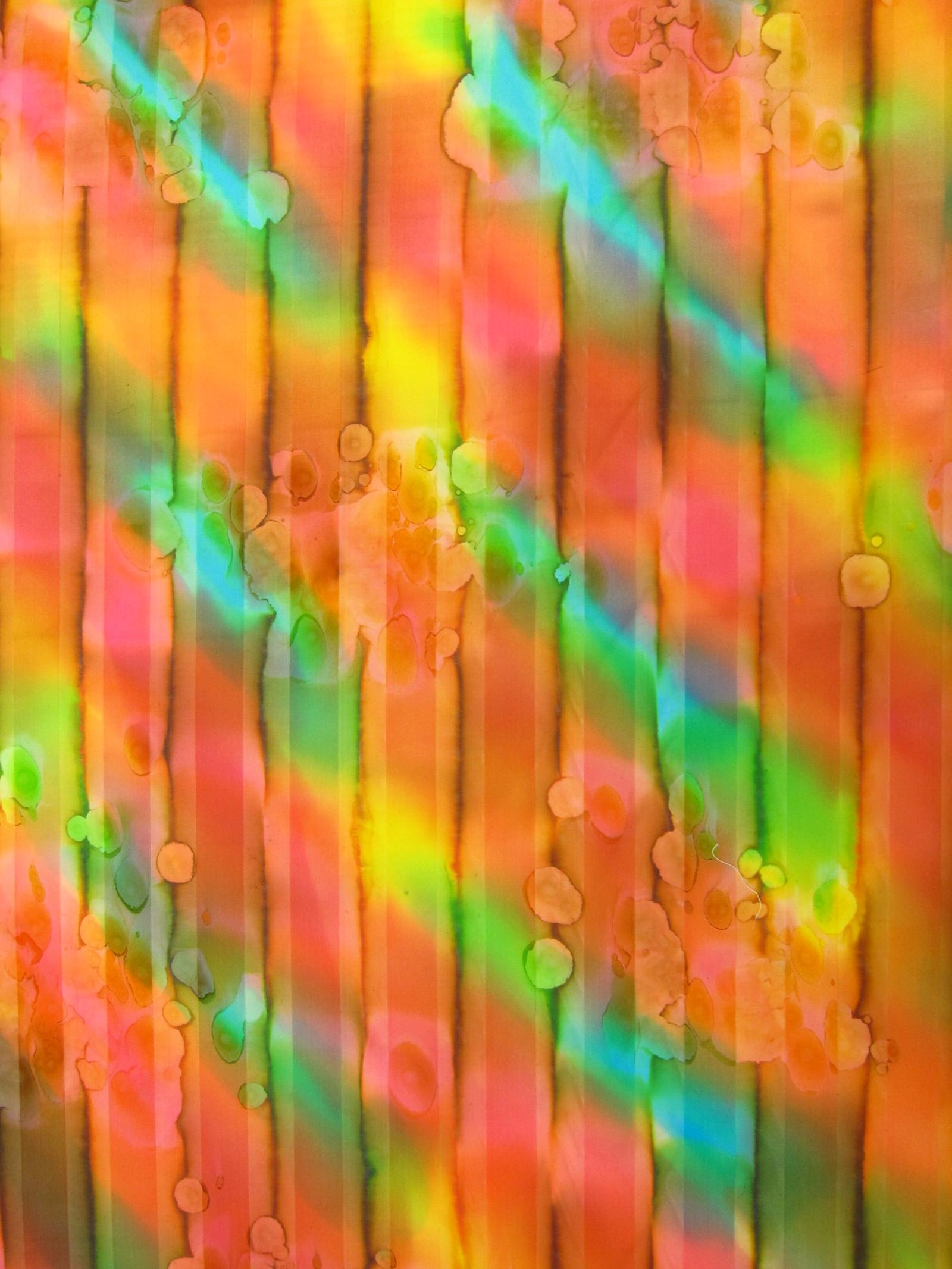 Tie Dye Satin Stripe Silk Chiffon0