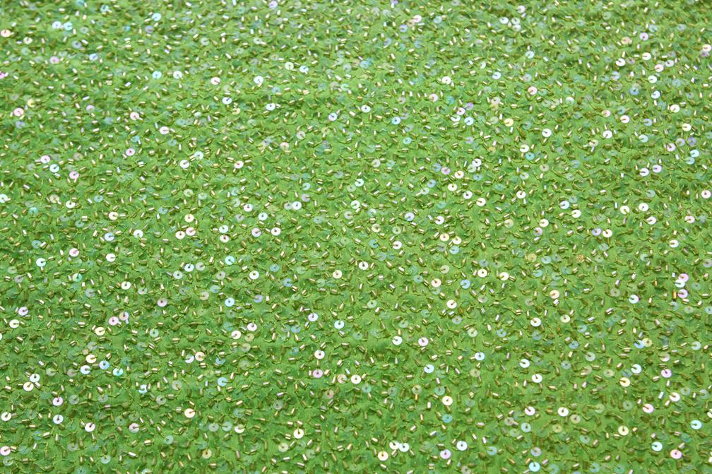 Sequins on Silk Chiffon0