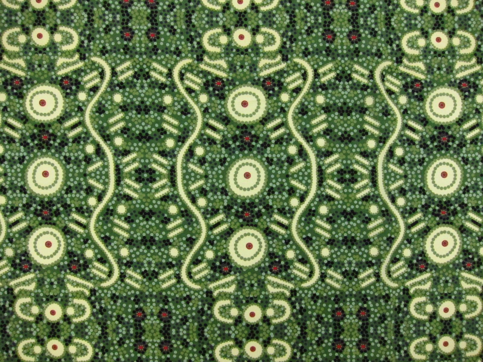 Australian Cotton Print With Aboriginal Motif0